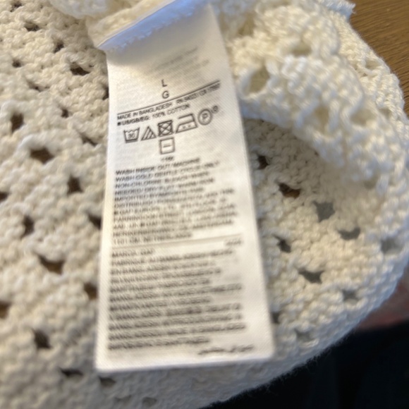 Gap white open knit sweater size L - Picture 4 of 4
